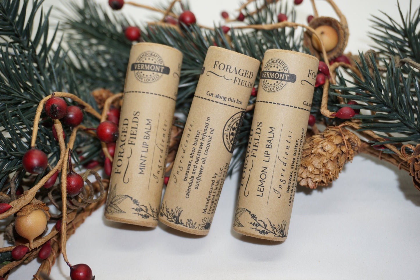 Plastic Free Lip Balm - Biodegradable, Natural, Botanical, Gloss, Lipstick, Makeup, Cosmetics, Large, Vermont