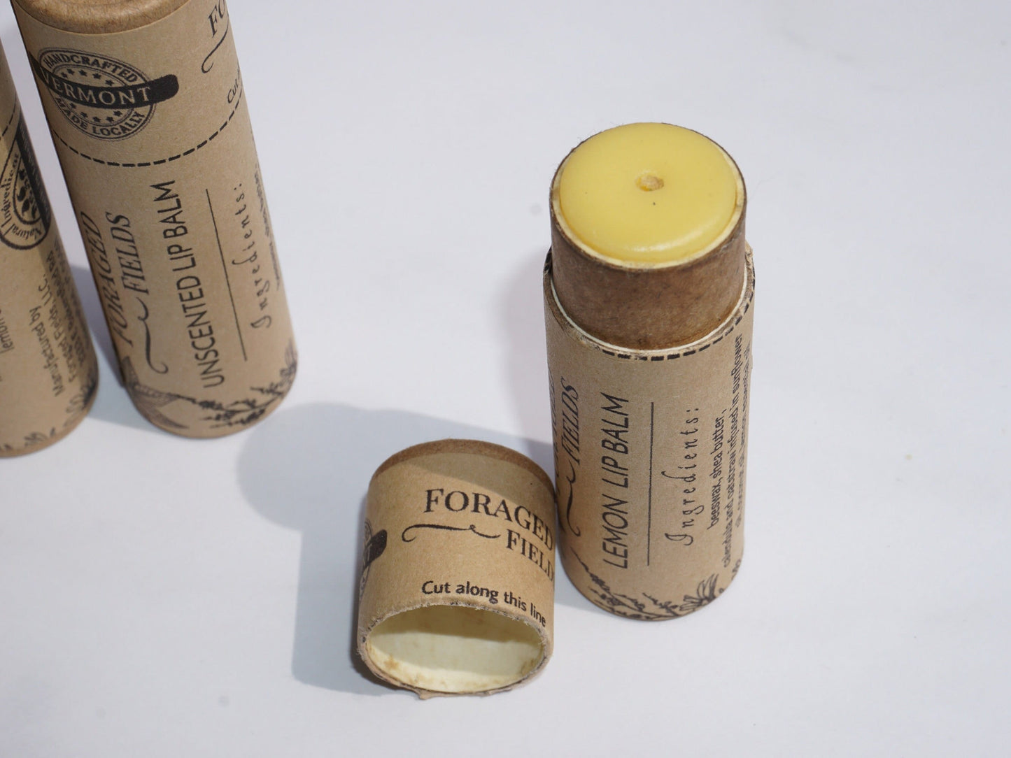 Plastic Free Lip Balm - Biodegradable, Natural, Botanical, Gloss, Lipstick, Makeup, Cosmetics, Large, Vermont