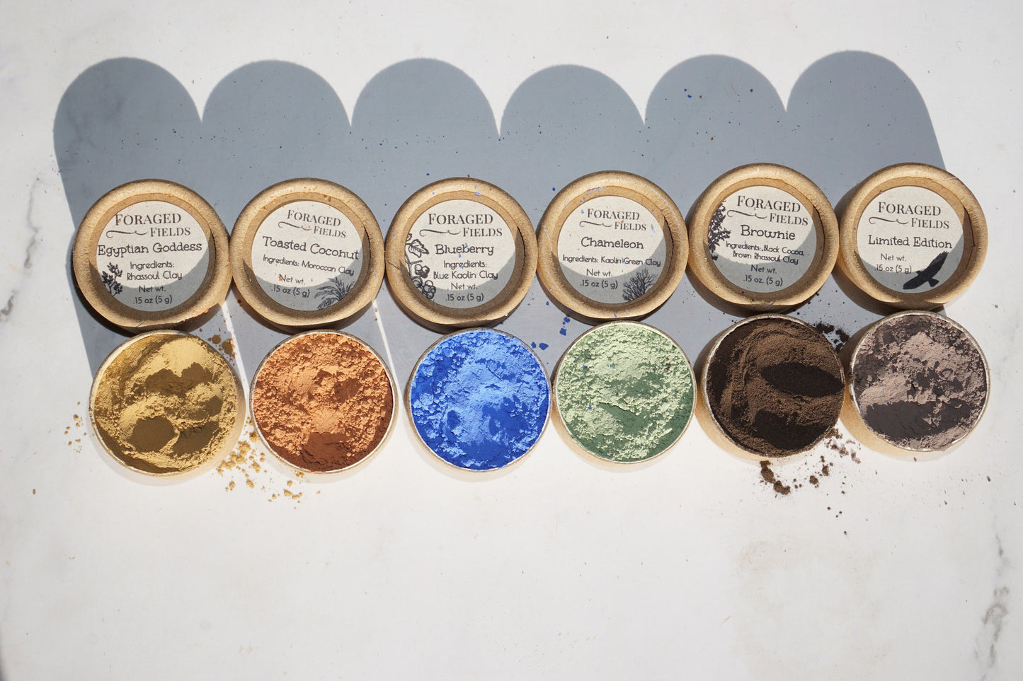 Homemade Simple Eye Powder Shadow - Natural Plant and Clay, Vegan, Zero Waste, Plastic Free, Ancient Makeup, NO MICA or FAKE ingredients