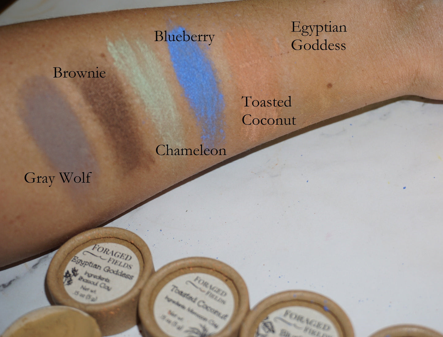 Homemade Simple Eye Powder Shadow - Natural Plant and Clay, Vegan, Zero Waste, Plastic Free, Ancient Makeup, NO MICA or FAKE ingredients