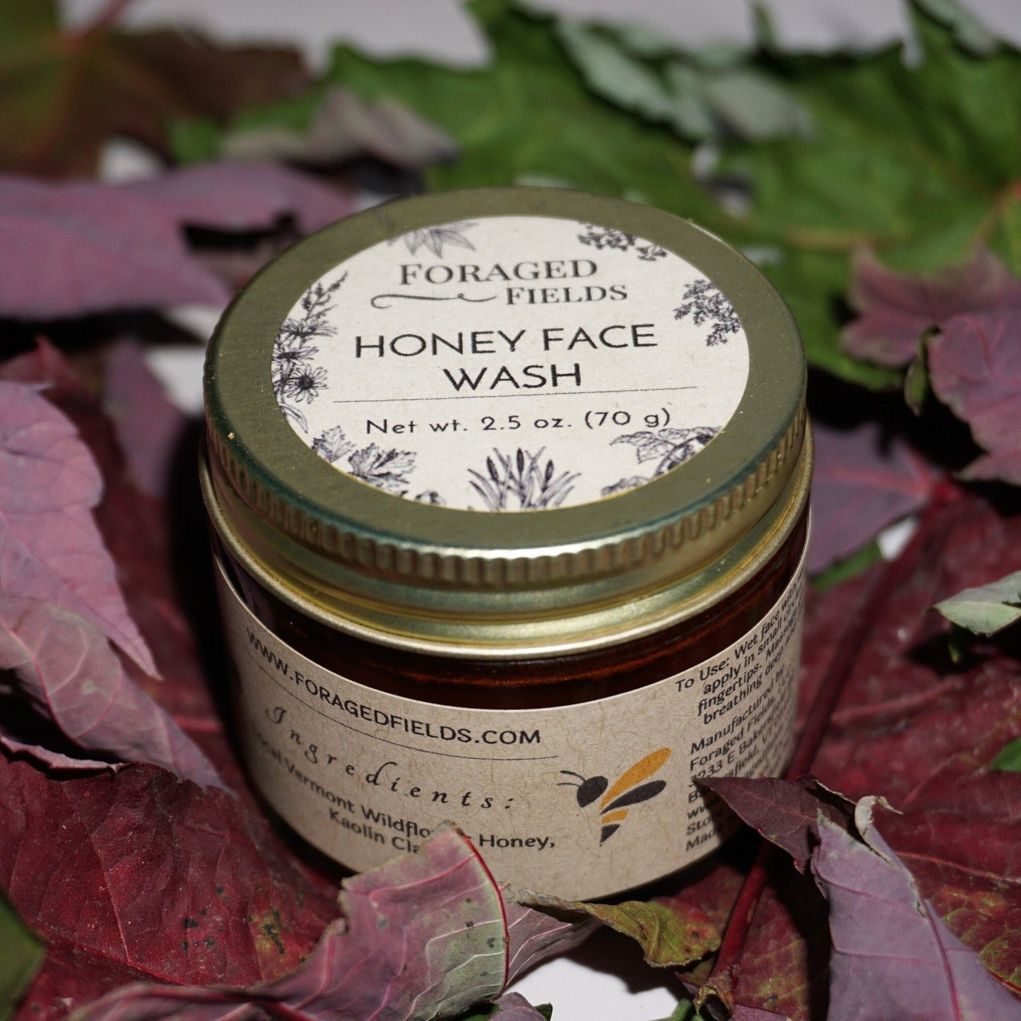 Raw Honey Face Wash Mask, Gentle, Cleansing, Botanical, Sensitive Skin, Local, Emollient, Hydrating, Smooth to Scrub, Spa