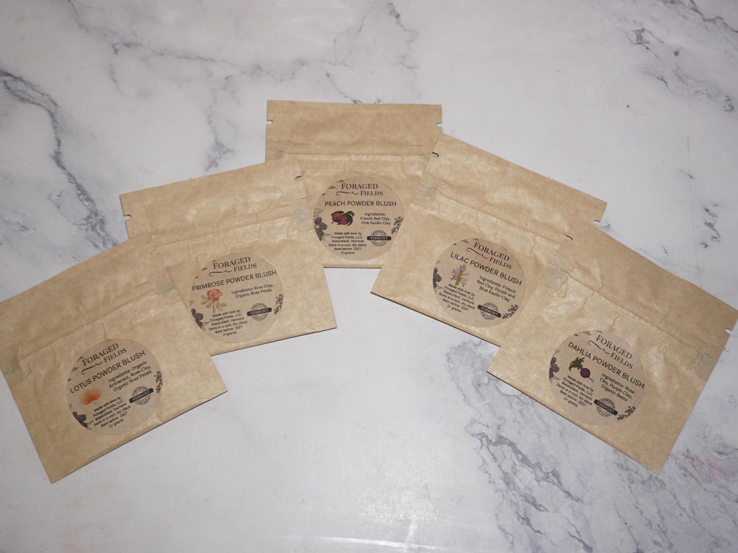 Natural Powder Blush Makeup - Handmade, Small Batch, Clay and Plant, Vegan, Organic, No Additives, Sensitive Skin, Eco Friendly, Zero Waste