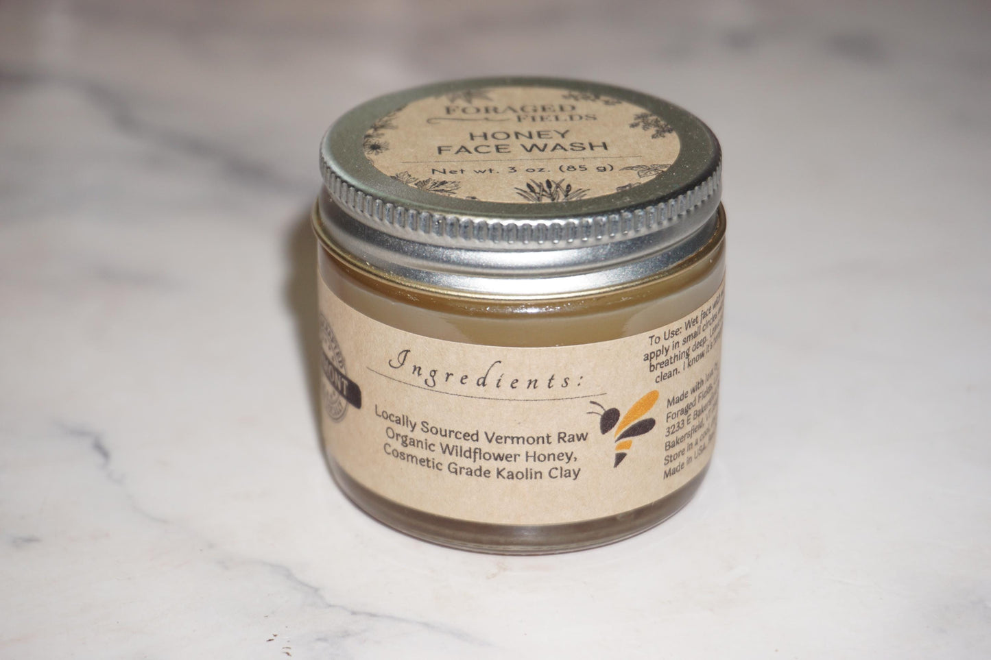 Raw Honey Face Wash Mask, Gentle, Cleansing, Botanical, Sensitive Skin, Local, Emollient, Hydrating, Smooth to Scrub, Spa