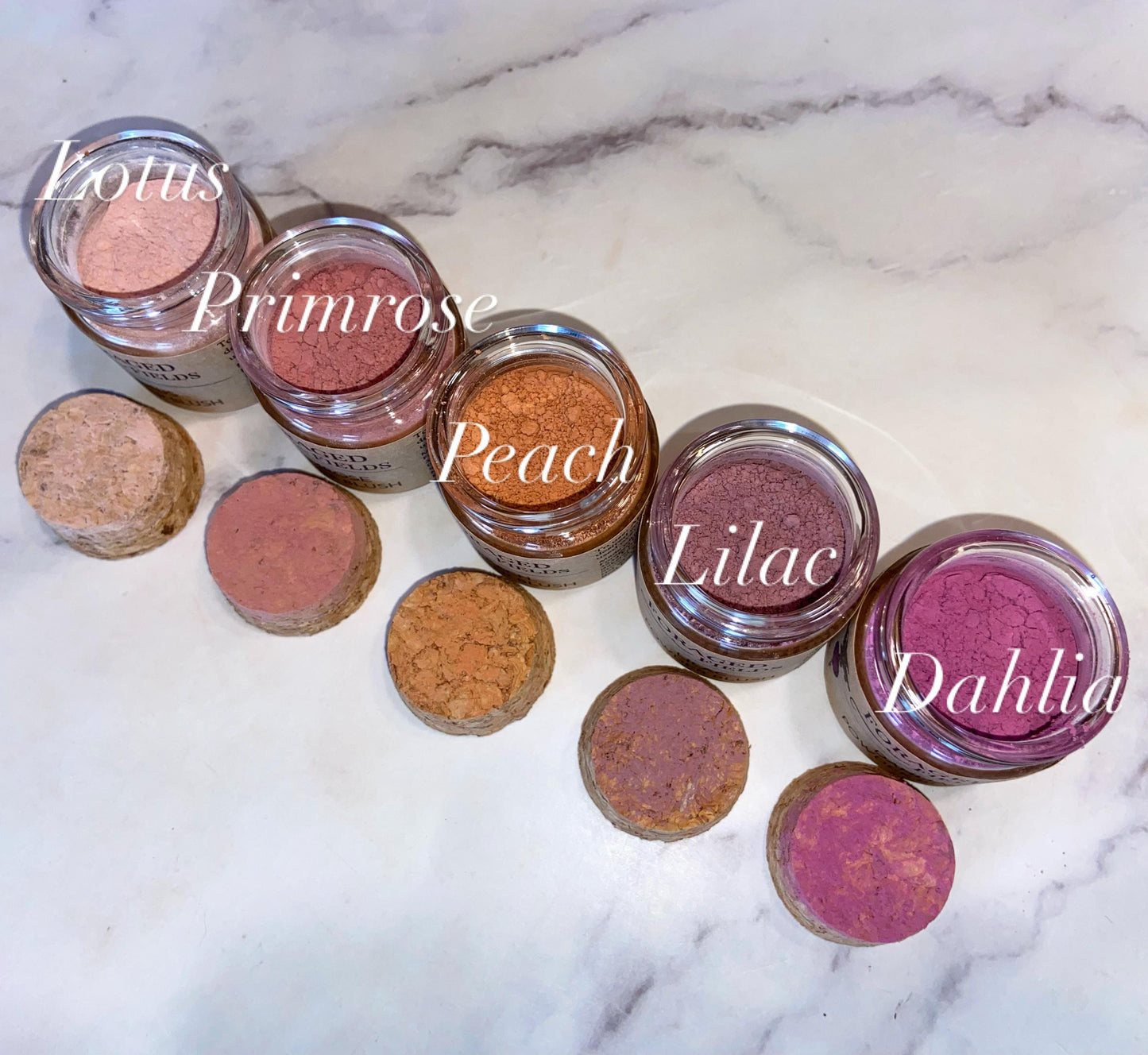 SAMPLE Sizes of Homemade Makeup, Foundation Powder and Blush in sealed bags