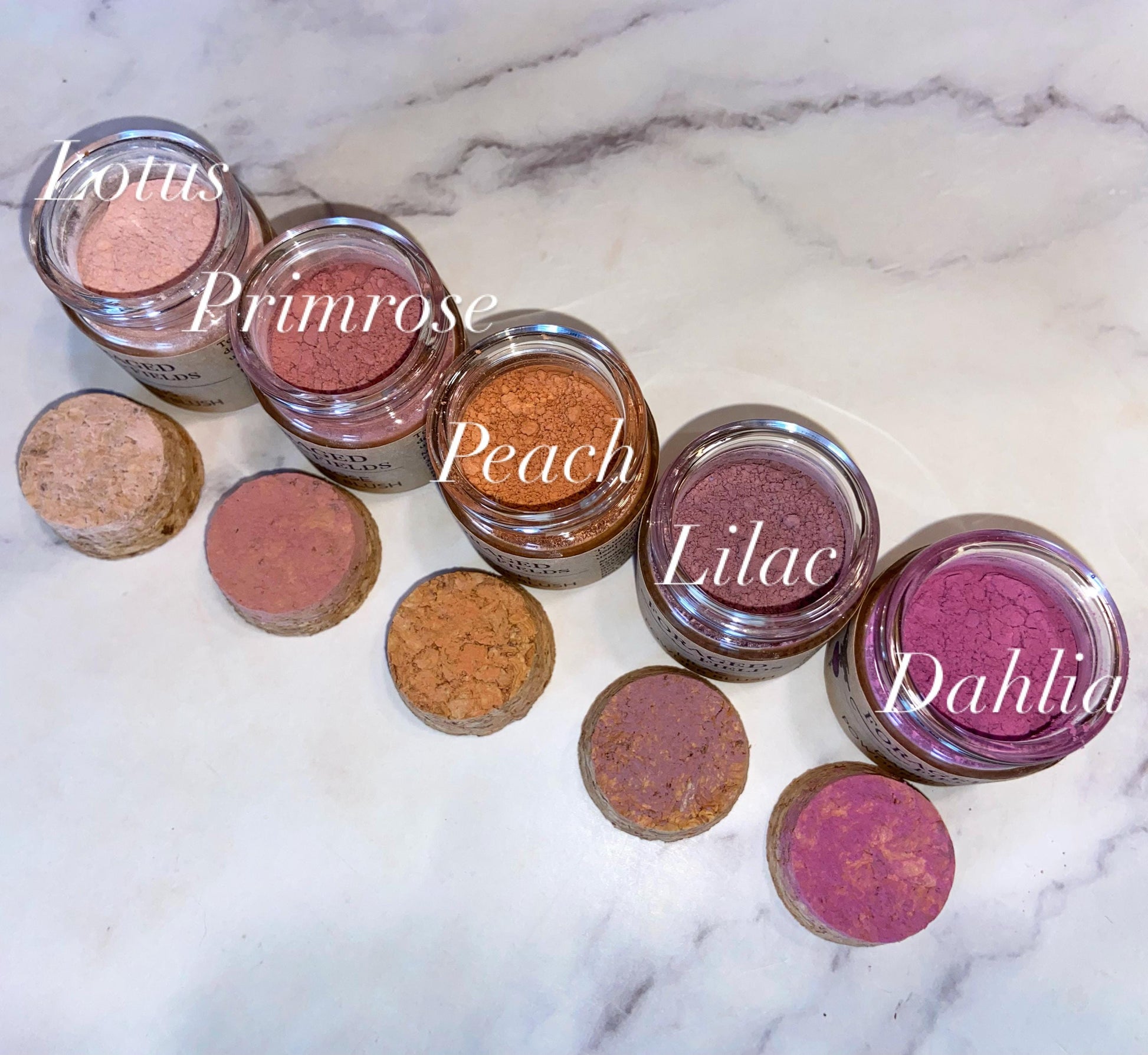 SAMPLE Sizes of Homemade Makeup, Foundation Powder and Blush in sealed bags