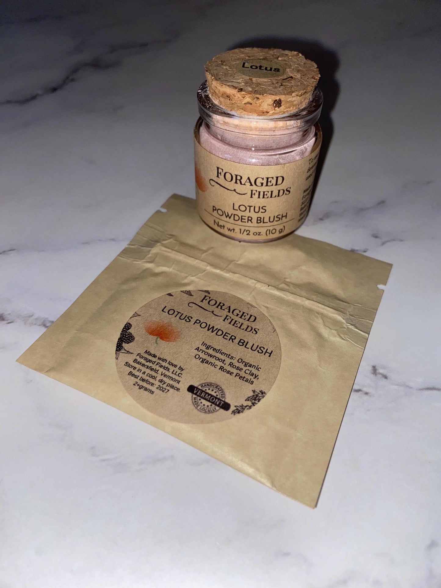 SAMPLE Sizes of Homemade Makeup, Foundation Powder and Blush in sealed bags