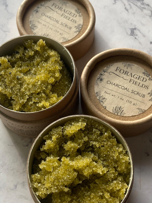 Charcoal Sugar Scrub, Zero Waste, Plastic Free, Plant Power, Vegan