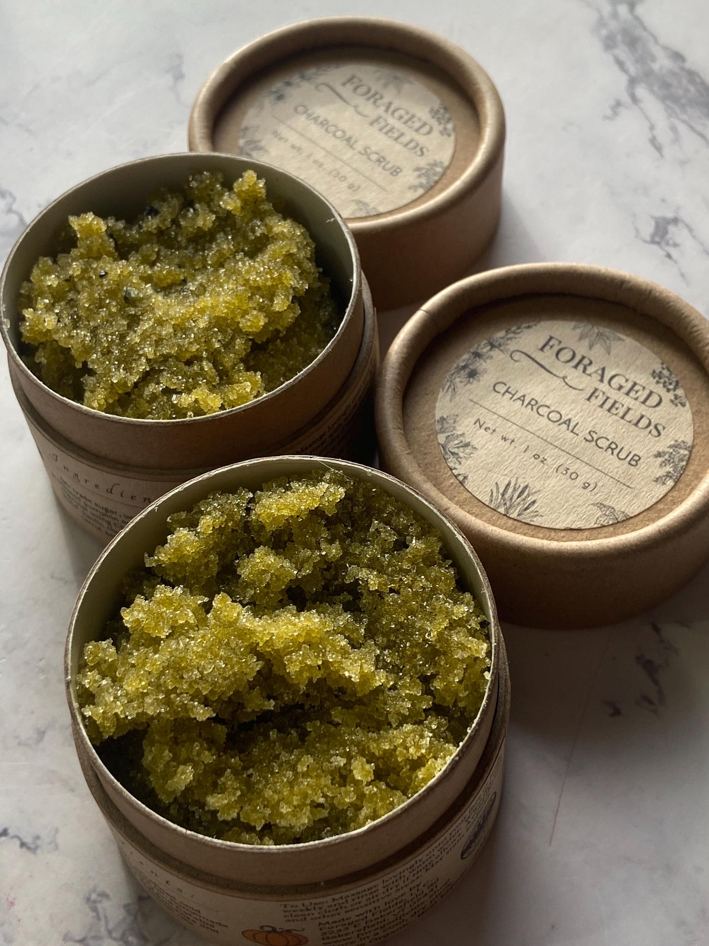 Charcoal Sugar Scrub, Zero Waste, Plastic Free, Plant Power, Vegan